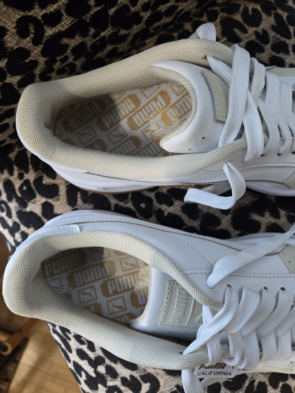 Puma California Women's Low-Top Sneakers in White/Cream - Picture 4 of 7
